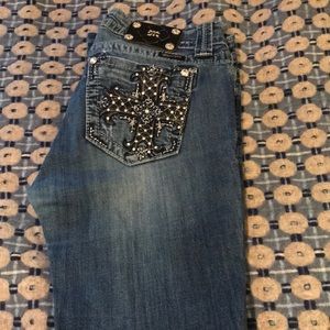 Miss Me Bootcut Jeans Light Blue Washed Out Color